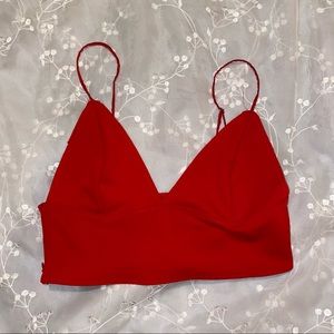Bright Red Crop Top